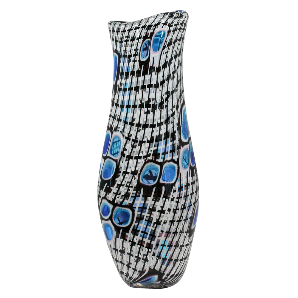 Orovetro Murano - STRIPED AZURE - GLASS - 22 X 7 1/2 X 5