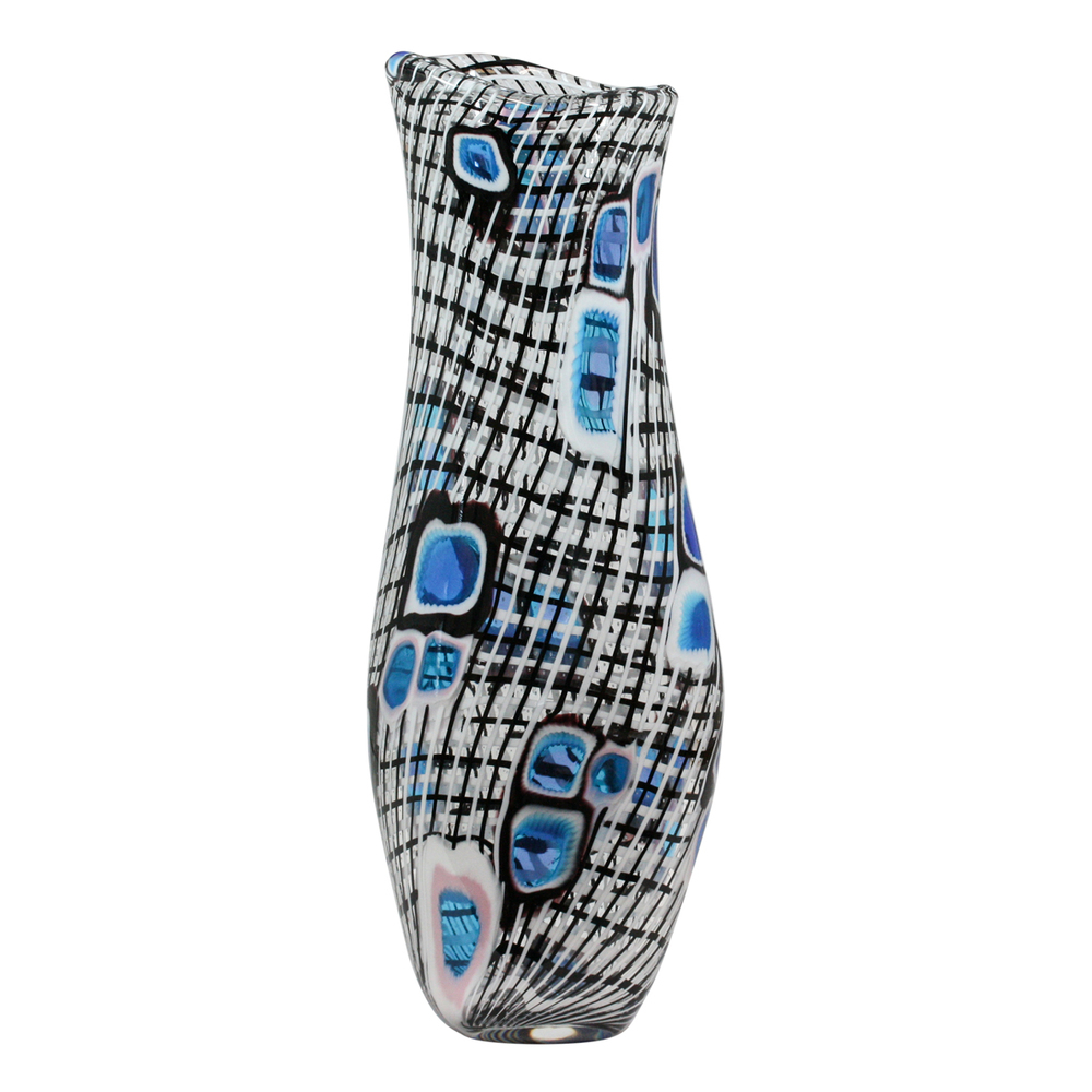 Orovetro Murano - STRIPED AZURE - GLASS - 22 X 7 1/2 X 5