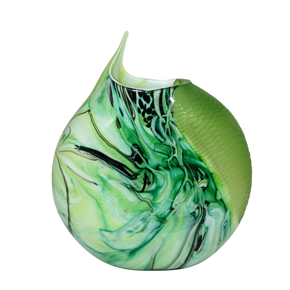 Orovetro Murano - ETHEREAL GREEN - GLASS - 16 X 12 1/2 X 5