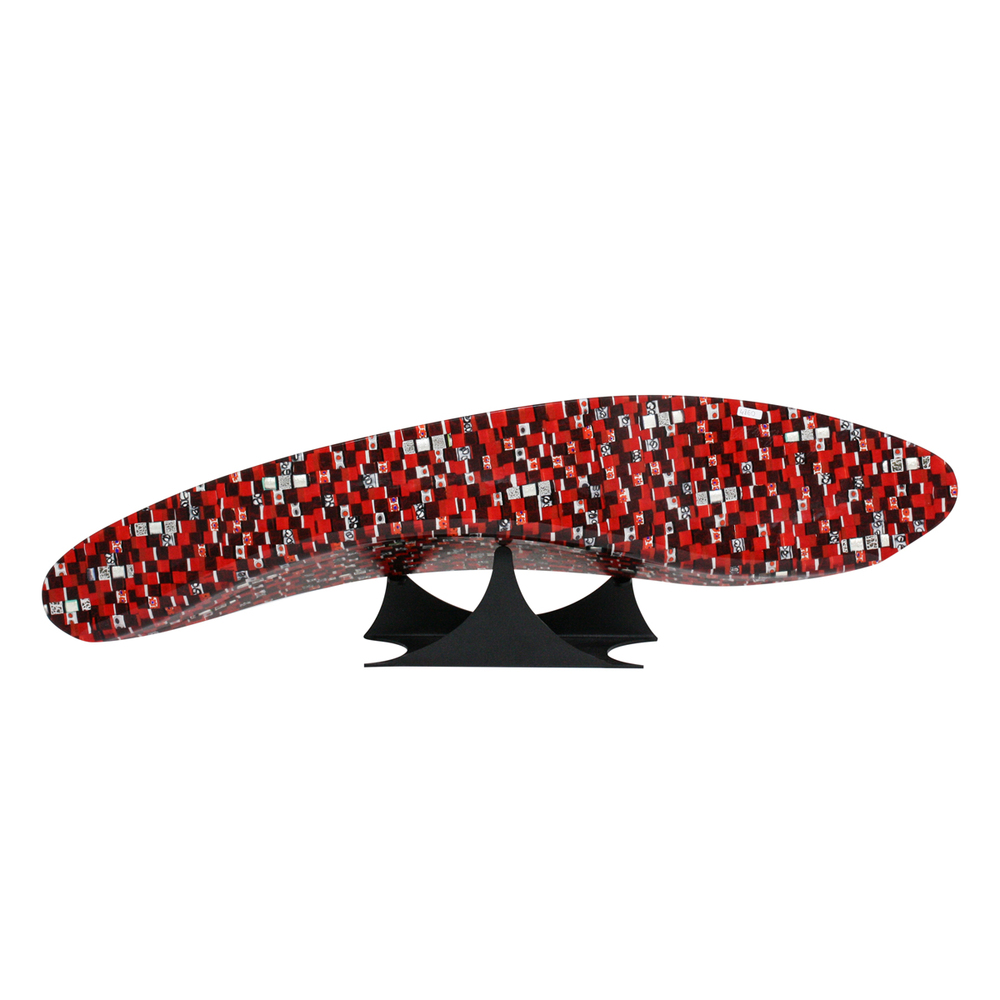 Orovetro Murano - CRIMSON FIESTA - GLASS - 9 X 30 1/2 X 6