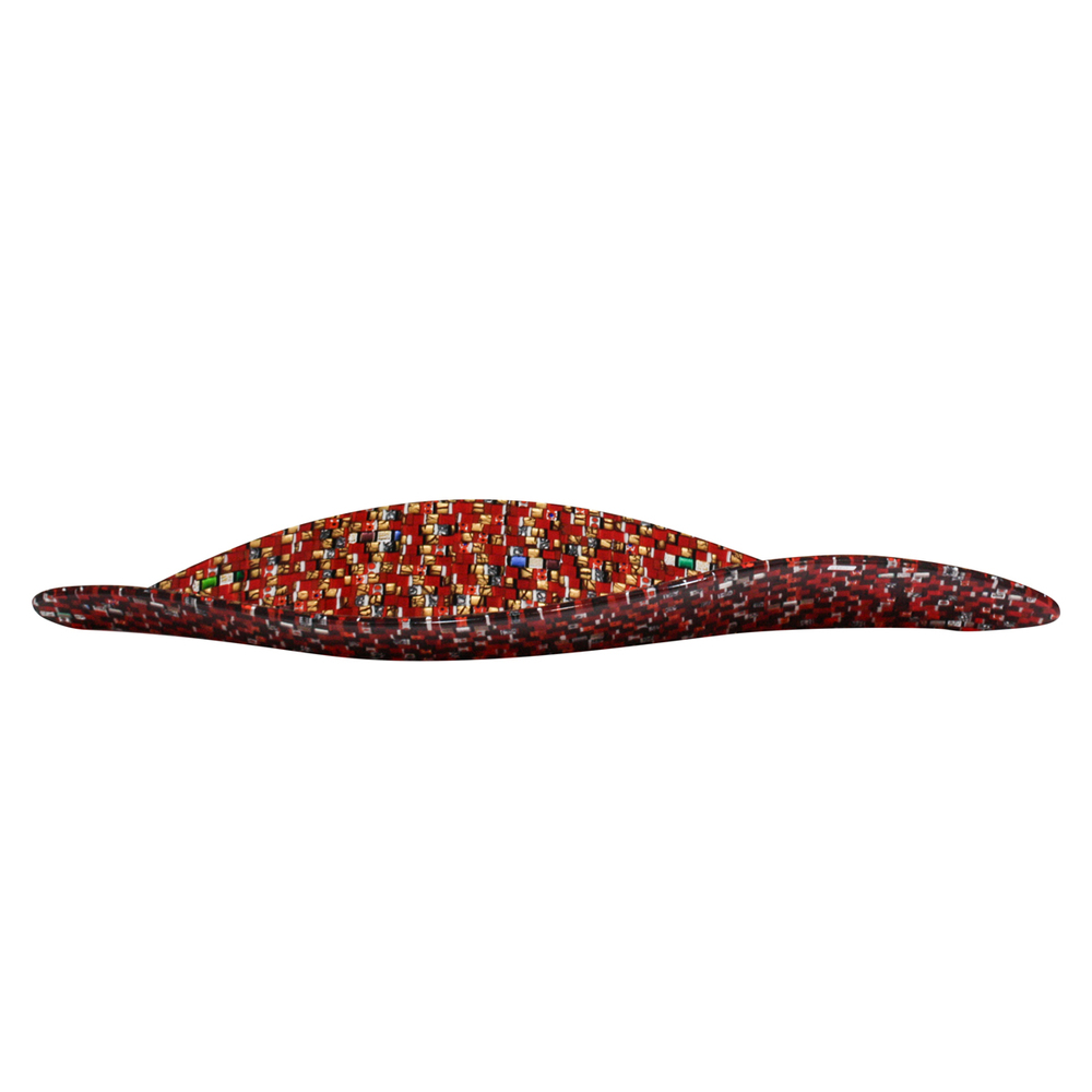 Orovetro Murano - CRIMSON FIESTA - GLASS - 9 X 30 1/2 X 6