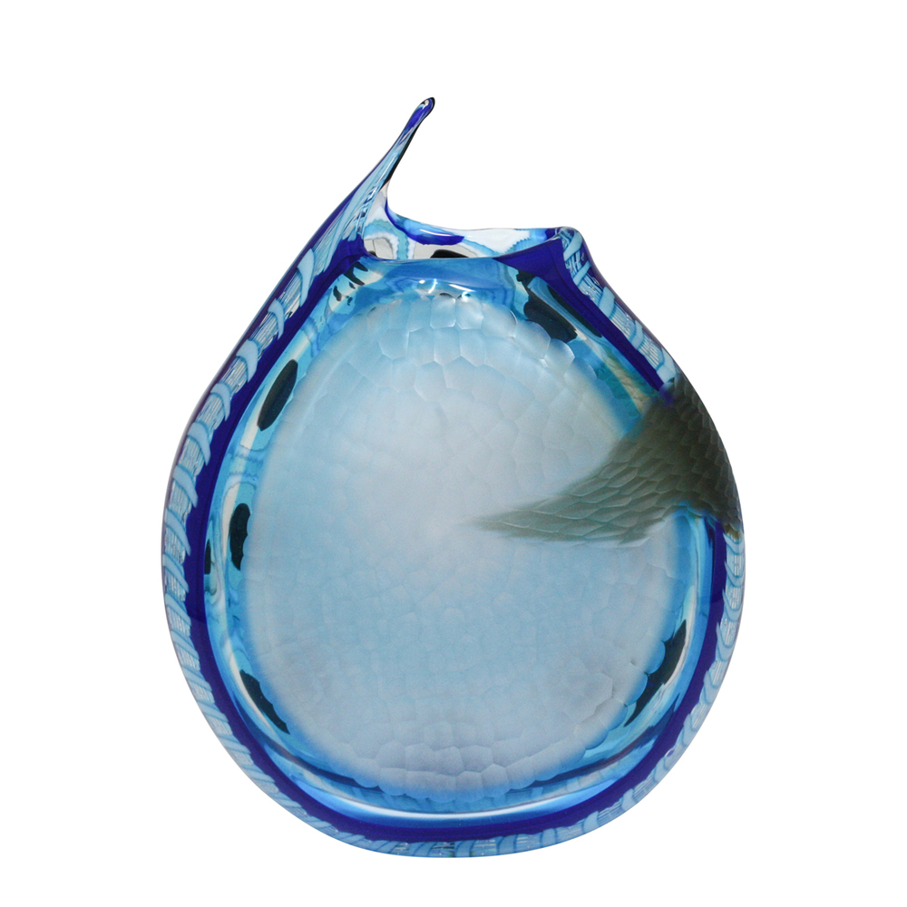 Orovetro Murano - AZURE LAGOON - GLASS - 15 X 11 1/2 X 4 1/2