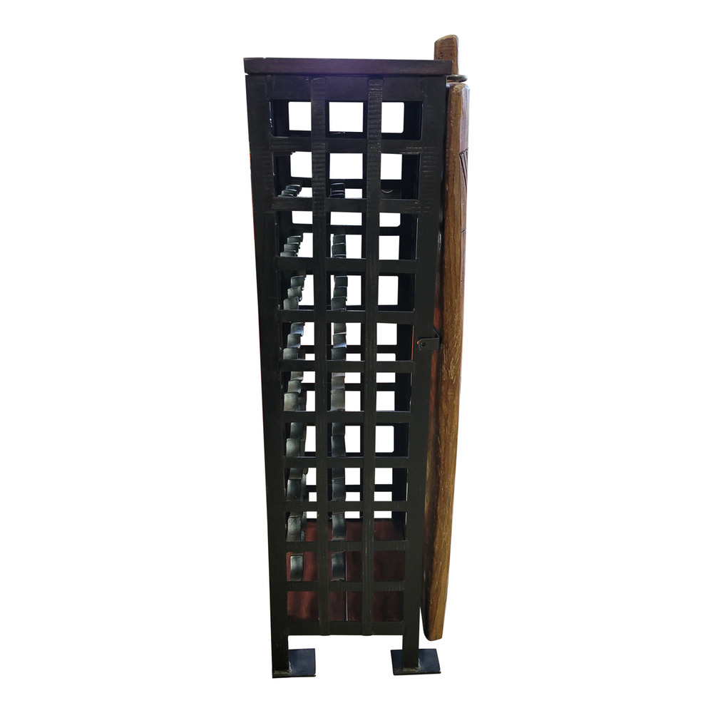 Railantique - WINE RACK W/ TONGA DOOR - TEAK - 53 X 19 X 14