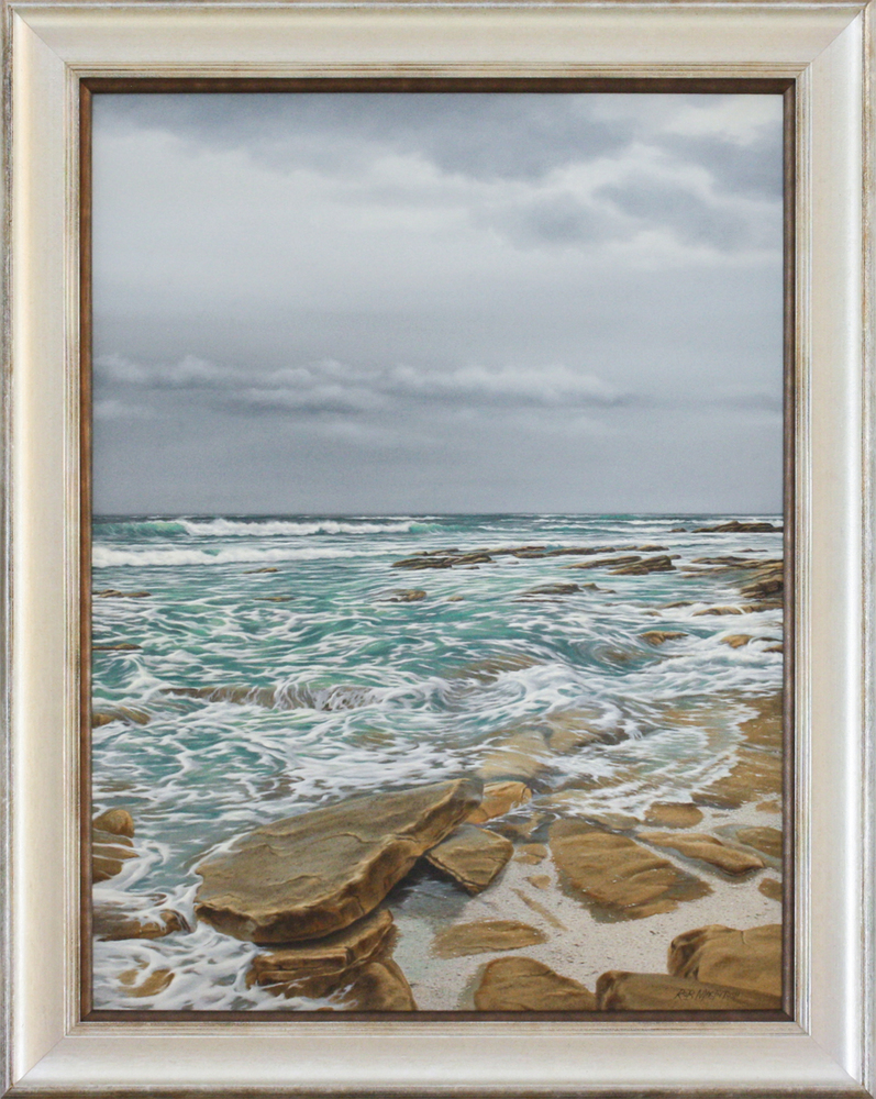 Rob MacIntosh - SUPER TIDE - BLOWING ROCKS - OIL ON CANVAS - 40 X 30