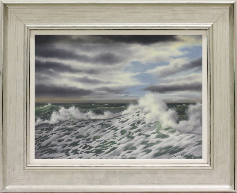 Rob MacIntosh - CRASHING WAVES - OIL ON PANEL - 12 X 16