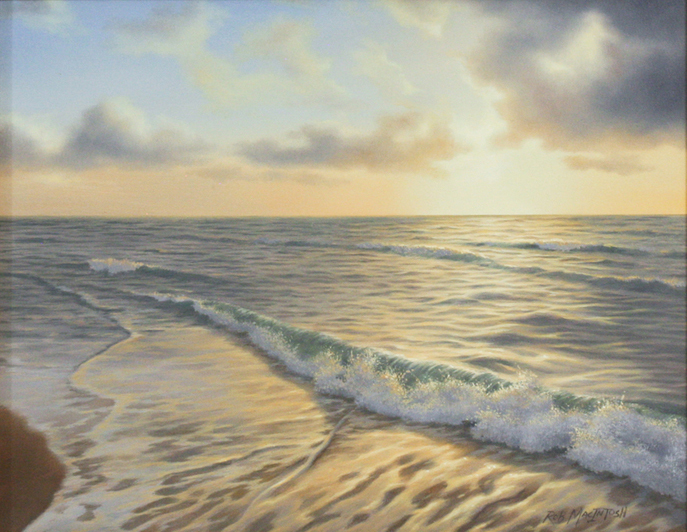 Rob MacIntosh - SUNSET - OIL ON PANEL - 11 X 14