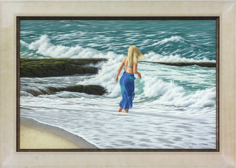 Rob MacIntosh - LADY IN BLUE - OIL ON CANVAS - 24 x 36