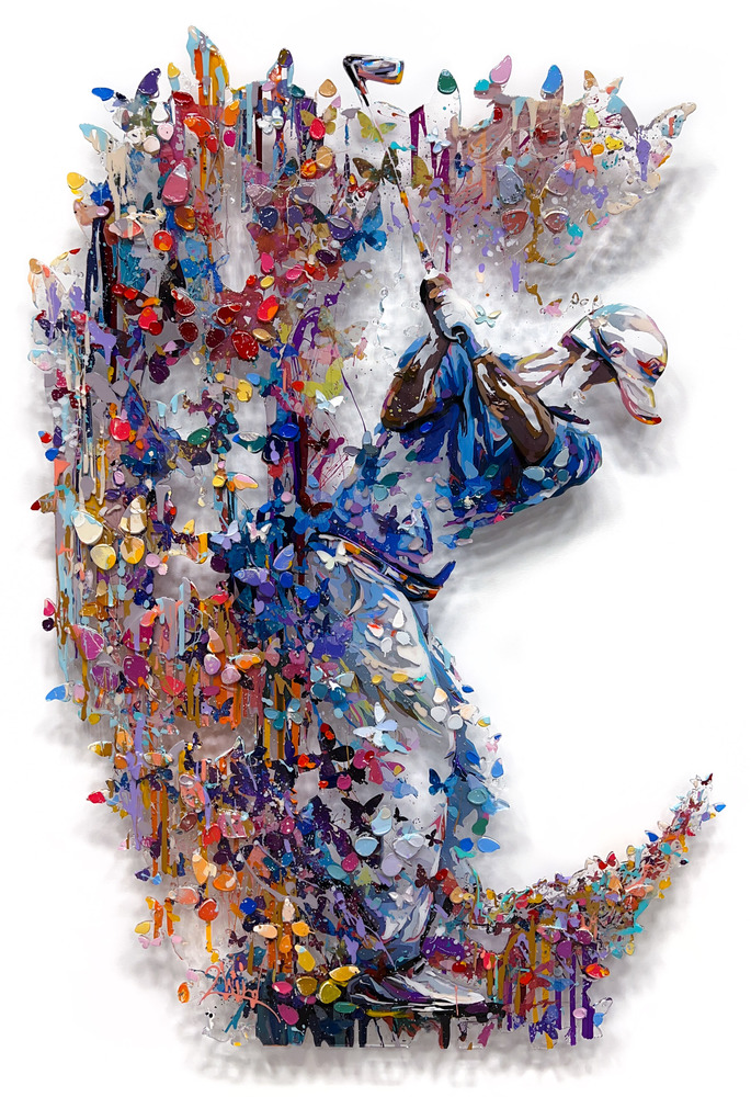 2Wild - SWING OF HAPPINESS 2Wild - SWING OF HAPPINESS - MIXED MEDIA ON PLEXIGLASS - 47 X 33