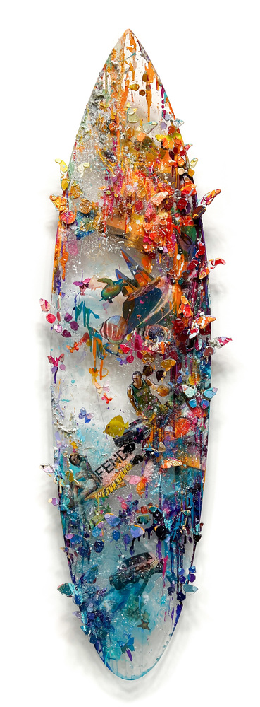 2Wild - OCEAN'S KISS 2Wild - OCEAN'S KISS - MIXED MEDIA ON PLEXIGLASS - 74 X 24