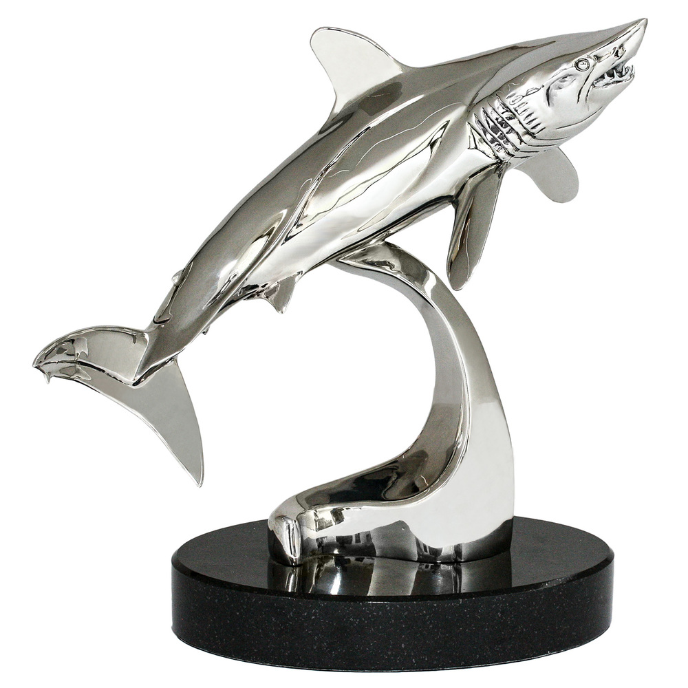 Victor Douieb - MAKO SHARK  (SMALL) - STAINLESS STEEL - 10 X 10 1/2 X 6 1/2