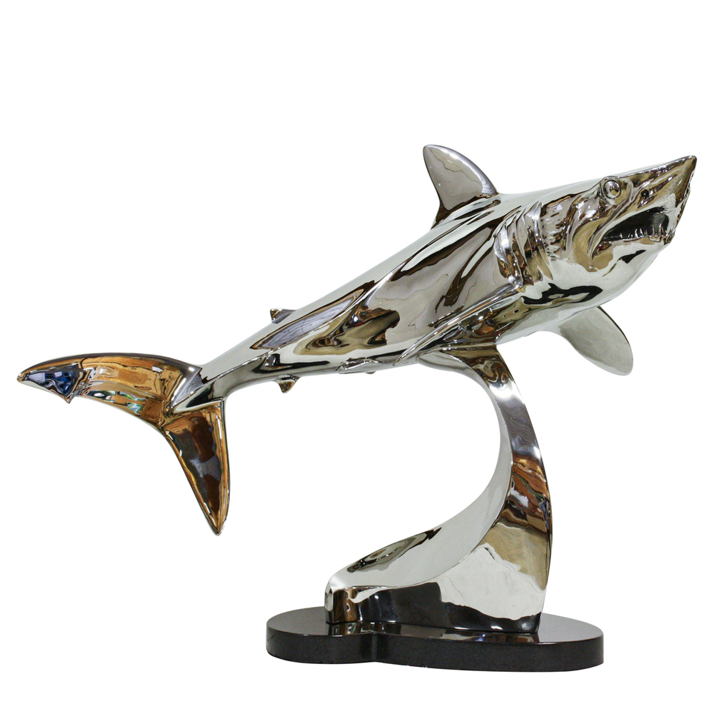 Victor Douieb - LARGE MAKO SHARK - STAINLESS STEEL - 22 X 28 X 13