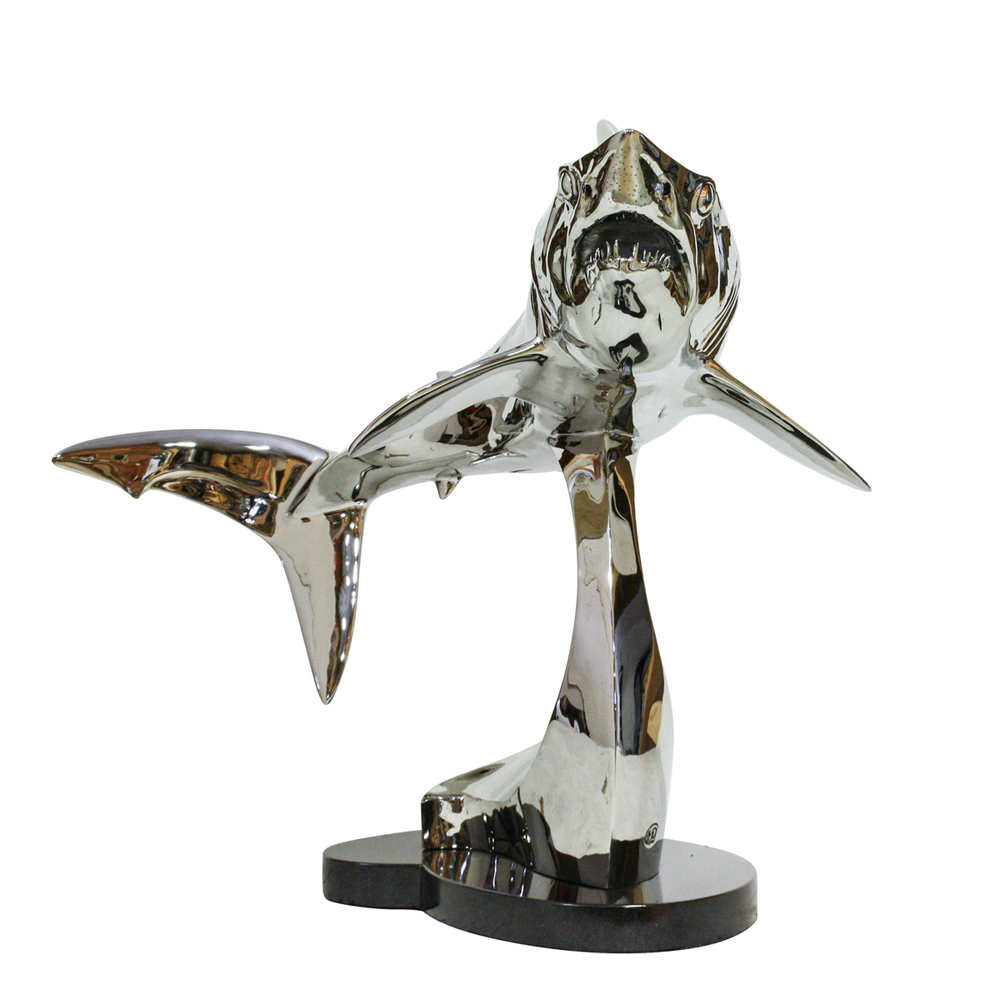 Victor Douieb - LARGE MAKO SHARK - STAINLESS STEEL - 22 X 28 X 13