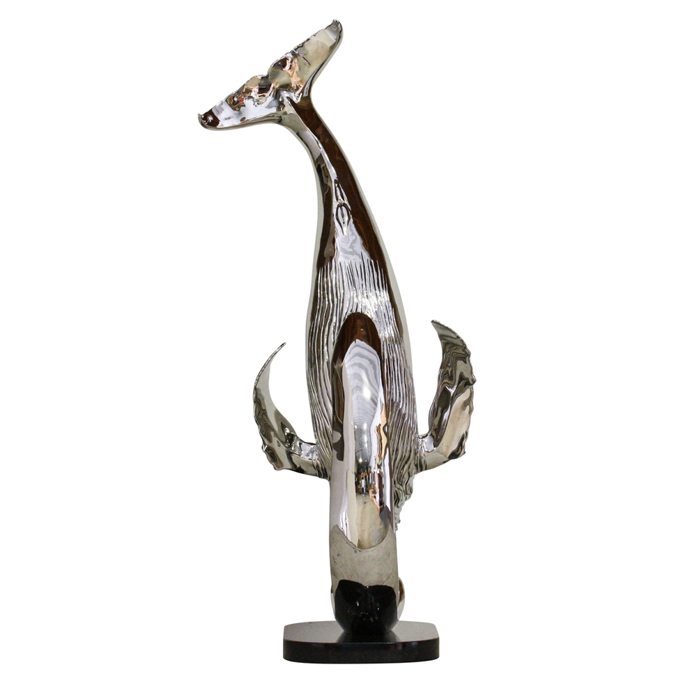 Victor Douieb - HUMPBACK WHALE - STAINLESS STEEL - 35 X 12 X 14