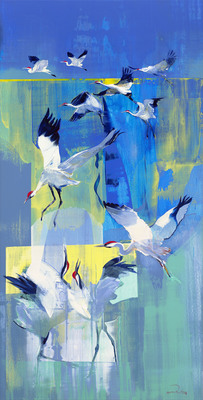 Derric van Rensburg - WHOOPING IT UP - GICLEE - 71 3/4 X 36