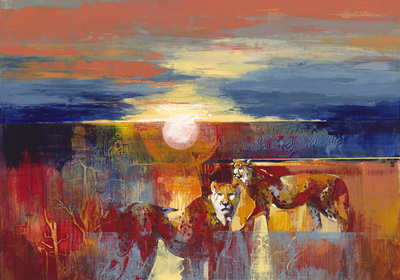 Derric van Rensburg - DUO AT DUSK - GICLEE - 48 X 68