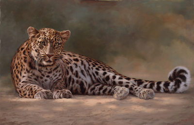 Claire Naylor - LEOPARD TO A LOVESONG - GICLEE - 24 X 36