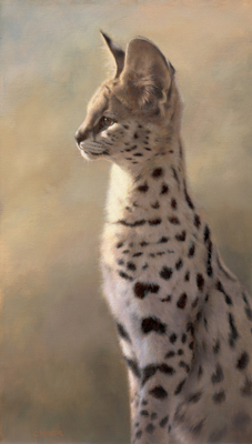 Claire Naylor - SERVAL SENTRY - GICLEE - 24 X 14