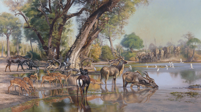 David Langmead - HAPPY HOUR (REDUCED SIZE) - GICLEE - 28 X 50