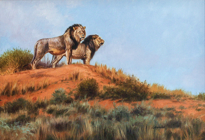 David Langmead - VANTAGE POINT - OIL ON CANVAS - 16 1/2 X 11 1/2