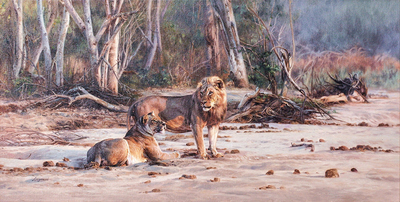 David Langmead - RUCKOMECHI ROMANCE - OIL ON CANVAS - 17 X 33 1/4