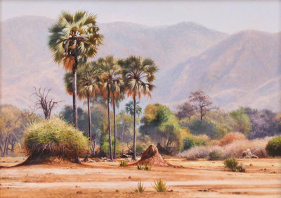 David Langmead - LOOKING BACK - OIL ON PANEL - 12 1/8 X 17 3/8