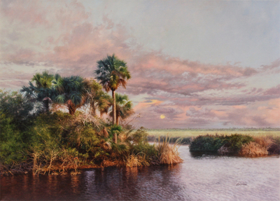 David Langmead - TWILIGHT'S LAST GLEAMING - OIL ON CANVAS - 24 X 33 1/4