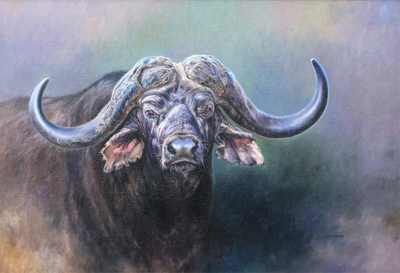 David Langmead - ROGUE/CONTEMPT - OIL ON CANVAS - 29 1/4 X 42 1/4