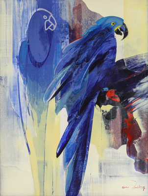 Derric van Rensburg - BLUE SHADOWS - ACRYLIC ON CANVAS - 31 1/2 X 23 1/2