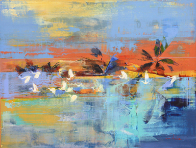 Derric van Rensburg - FLORIDA COLORS - ACRYLIC ON CANVAS - 39 7/8 X 52