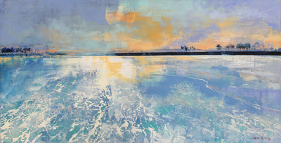 Derric van Rensburg - OCEAN EXPANSE - ACRYLIC ON CANVAS - 38 1/2 X 74