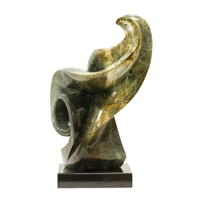 Godfrey Zonde - RELENTLESS WAVE - GREEN SERPENTINE - 21 X 12 X 9