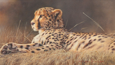 Jean Abrie - LAID BACK - OIL ON CANVAS - 14 X 24