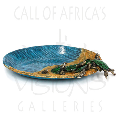 Joseph Quillan - TURTLE DISH - BRONZE - 14 x 10