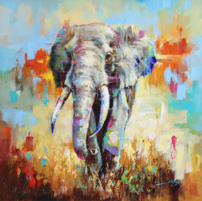 Jose Manuel Reyes - ON THE MOVE - ACRYLIC ON CANVAS - 47 X 47