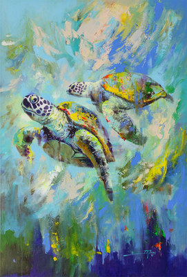 Jose Manuel Reyes - SPECTRUM DRIFT - ACRYLIC ON CANVAS - 47 X 32