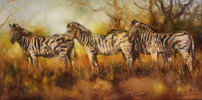James Stroud - A PERFECT PATTERN - OIL ON PANEL - 24 X 48