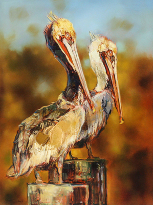 James Stroud - MATES FOR LIFE - OIL ON CANVAS - 48 X 35 3/4