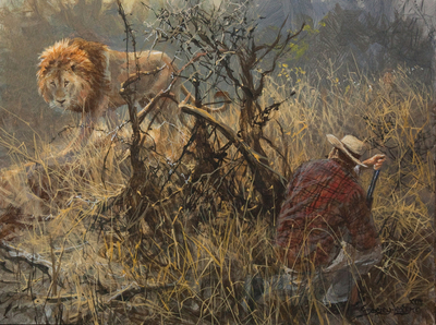 John Seerey-Lester - LIVINGSTON'S LION - GICLEE - 12 X 16