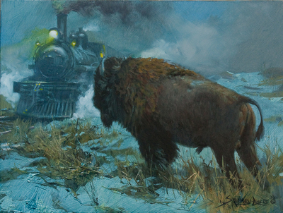 John Seerey-Lester - STEAMING TO YELLOWSTONE - GICLEE - 9 X 12