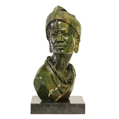 James Tandi - SHANGANI WARRIOR - VERDITE - 19 X 12 X 7