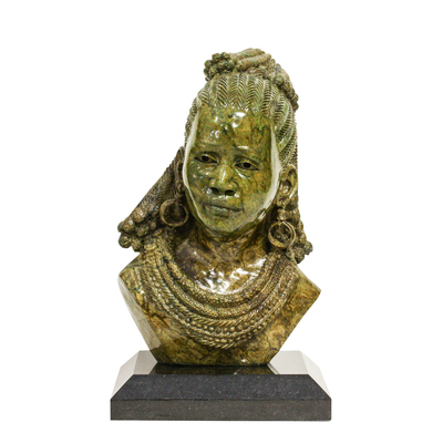 James Tandi - SHONA GIRL - VERDITE - 15 X 10 X 8