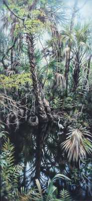 Jaco van Schalkwyk - EVER GREEN - OIL ON BELGIAN LINEN - 61 3/4 X 28