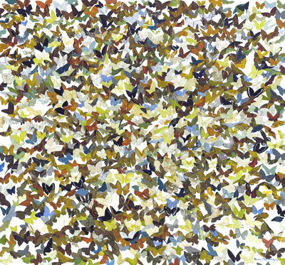 Kirsty May Hall - MANY BUTTERFLIES - GICLEE - 55 X 59