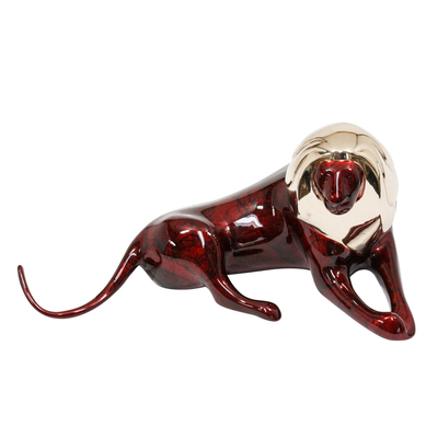 Loet Vanderveen - LION (106) - BRONZE - 6 X 4.5 - These sculptures are bronze limited editions.
<br>
<br><a href="/[sculpture]/[available]-[patina]-[swatches]/">More than 30 patinas are available</a>. Available patinas are indicated as IN STOCK. Loet Vanderveen limited editions are always in strong demand and our stocked inventory sells quickly. Special orders are not being taken at this time.
<br>
<br>Allow a few weeks for your sculptures to arrive as each one is thoroughly prepared and packed in our warehouse. This includes fully customized crating and boxing for each piece. Your patience is appreciated during this process as we strive to ensure that your new artwork safely arrives.
<br>
<br>Shipping and Handling TBD