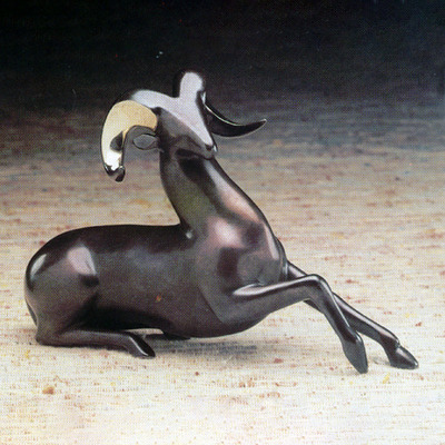 Loet Vanderveen - RAM (108) - BRONZE - These sculptures are bronze limited editions.
<br>
<br><a href="/[sculpture]/[available]-[patina]-[swatches]/">More than 30 patinas are available</a>. Available patinas are indicated as IN STOCK. Loet Vanderveen limited editions are always in strong demand and our stocked inventory sells quickly. Special orders are not being taken at this time.
<br>
<br>Allow a few weeks for your sculptures to arrive as each one is thoroughly prepared and packed in our warehouse. This includes fully customized crating and boxing for each piece. Your patience is appreciated during this process as we strive to ensure that your new artwork safely arrives.
<br>
<br>Shipping and Handling TBD