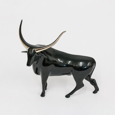 Loet Vanderveen - BULL (115) - BRONZE - 9 X 8.5 - These sculptures are bronze limited editions.
<br>
<br><a href="/[sculpture]/[available]-[patina]-[swatches]/">More than 30 patinas are available</a>. Available patinas are indicated as IN STOCK. Loet Vanderveen limited editions are always in strong demand and our stocked inventory sells quickly. Special orders are not being taken at this time.
<br>
<br>Allow a few weeks for your sculptures to arrive as each one is thoroughly prepared and packed in our warehouse. This includes fully customized crating and boxing for each piece. Your patience is appreciated during this process as we strive to ensure that your new artwork safely arrives.
<br>
<br>Shipping and Handling TBD
