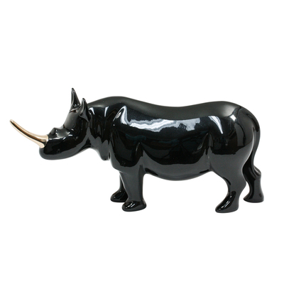 Loet Vanderveen - RHINO, AFRICAN (116) - BRONZE - 12 X 4 X 6 - These sculptures are bronze limited editions.
<br>
<br><a href="/[sculpture]/[available]-[patina]-[swatches]/">More than 30 patinas are available</a>. Available patinas are indicated as IN STOCK. Loet Vanderveen limited editions are always in strong demand and our stocked inventory sells quickly. Special orders are not being taken at this time.
<br>
<br>Allow a few weeks for your sculptures to arrive as each one is thoroughly prepared and packed in our warehouse. This includes fully customized crating and boxing for each piece. Your patience is appreciated during this process as we strive to ensure that your new artwork safely arrives.
<br>
<br>Shipping and Handling TBD