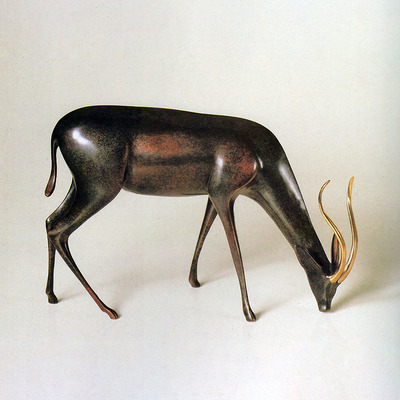 Loet Vanderveen - GAZELLE (132) - BRONZE - 15 X 6 X 10 - These sculptures are bronze limited editions.
<br>
<br><a href="/[sculpture]/[available]-[patina]-[swatches]/">More than 30 patinas are available</a>. Available patinas are indicated as IN STOCK. Loet Vanderveen limited editions are always in strong demand and our stocked inventory sells quickly. Special orders are not being taken at this time.
<br>
<br>Allow a few weeks for your sculptures to arrive as each one is thoroughly prepared and packed in our warehouse. This includes fully customized crating and boxing for each piece. Your patience is appreciated during this process as we strive to ensure that your new artwork safely arrives.
<br>
<br>Shipping and Handling TBD