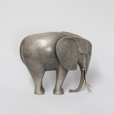 Loet Vanderveen - ELEPHANT, SILVER (134) - BRONZE - 12 X 11 - These sculptures are bronze limited editions.
<br>
<br><a href="/[sculpture]/[available]-[patina]-[swatches]/">More than 30 patinas are available</a>. Available patinas are indicated as IN STOCK. Loet Vanderveen limited editions are always in strong demand and our stocked inventory sells quickly. Special orders are not being taken at this time.
<br>
<br>Allow a few weeks for your sculptures to arrive as each one is thoroughly prepared and packed in our warehouse. This includes fully customized crating and boxing for each piece. Your patience is appreciated during this process as we strive to ensure that your new artwork safely arrives.
<br>
<br>Shipping and Handling TBD