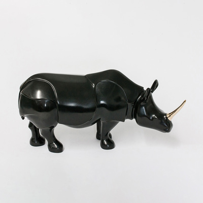 Loet Vanderveen - RHINO (137) - BRONZE - 18 X 7 X 9.5 - Free Shipping Anywhere In The USA!<br><br>These sculptures are bronze limited editions.<br><br><a href="/[sculpture]/[available]-[patina]-[swatches]/">More than 30 patinas are available</a>. Available patinas are indicated as IN STOCK. Loet Vanderveen limited editions are always in strong demand and our stocked inventory sells quickly. Please contact the galleries for any special orders.<br><br>Allow a few weeks for your sculptures to arrive as each one is thoroughly prepared and packed in our warehouse. This includes fully customized crating and boxing for each piece. Your patience is appreciated during this process as we strive to ensure that your new artwork safely arrives.